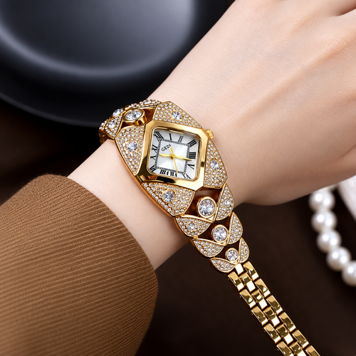 "Golden Shine" Crystal Bracelet Watch for Women