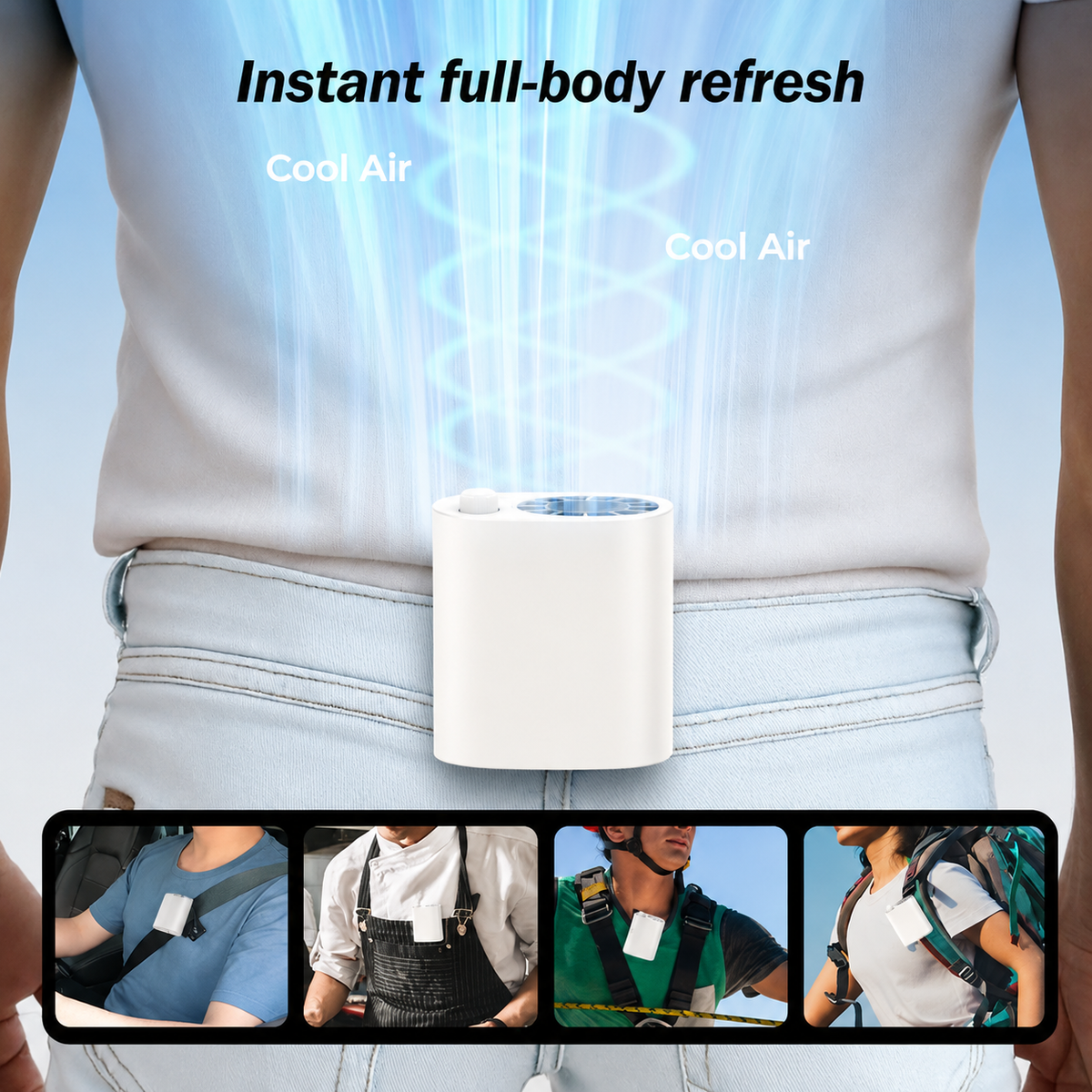 Portable Clip Fan · Cool Air Anywhere You Go