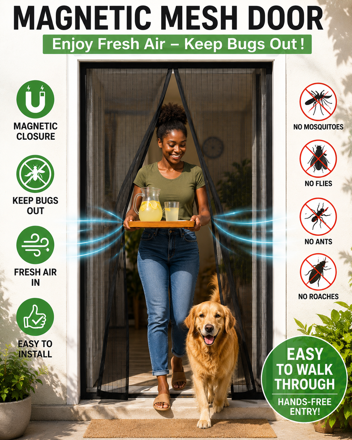 Mesh Mosquito Door Curtain