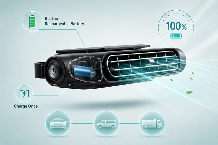 USB power options for car fan