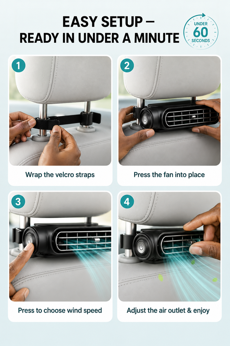 How to install car seat fan 5 steps