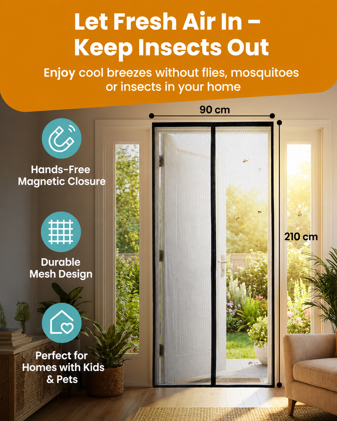 Mesh Mosquito Door Curtain