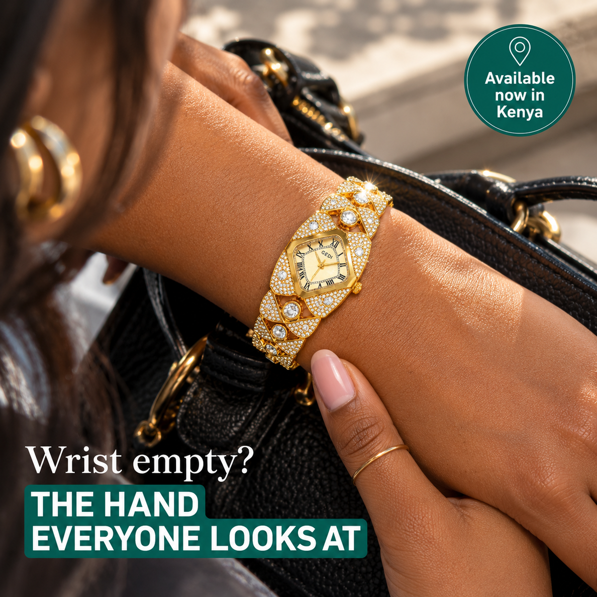 "Golden Shine"Crystal Bracelet Watch · by Pepea