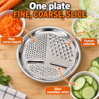 JikoTrio 3-in-1 Grater Basin Set Fine, coarse, slice
