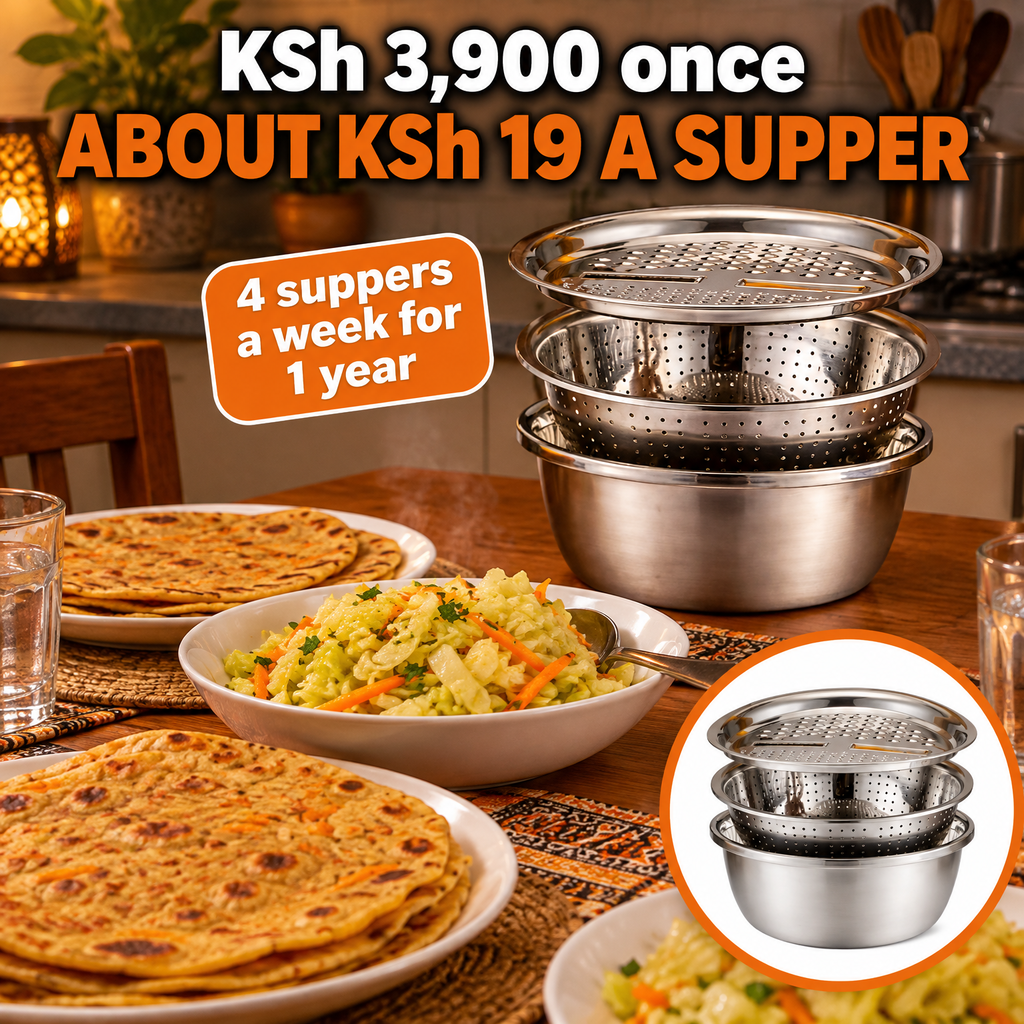 JikoTrio 3-in-1 Grater Basin Set About KSh 19 a supper