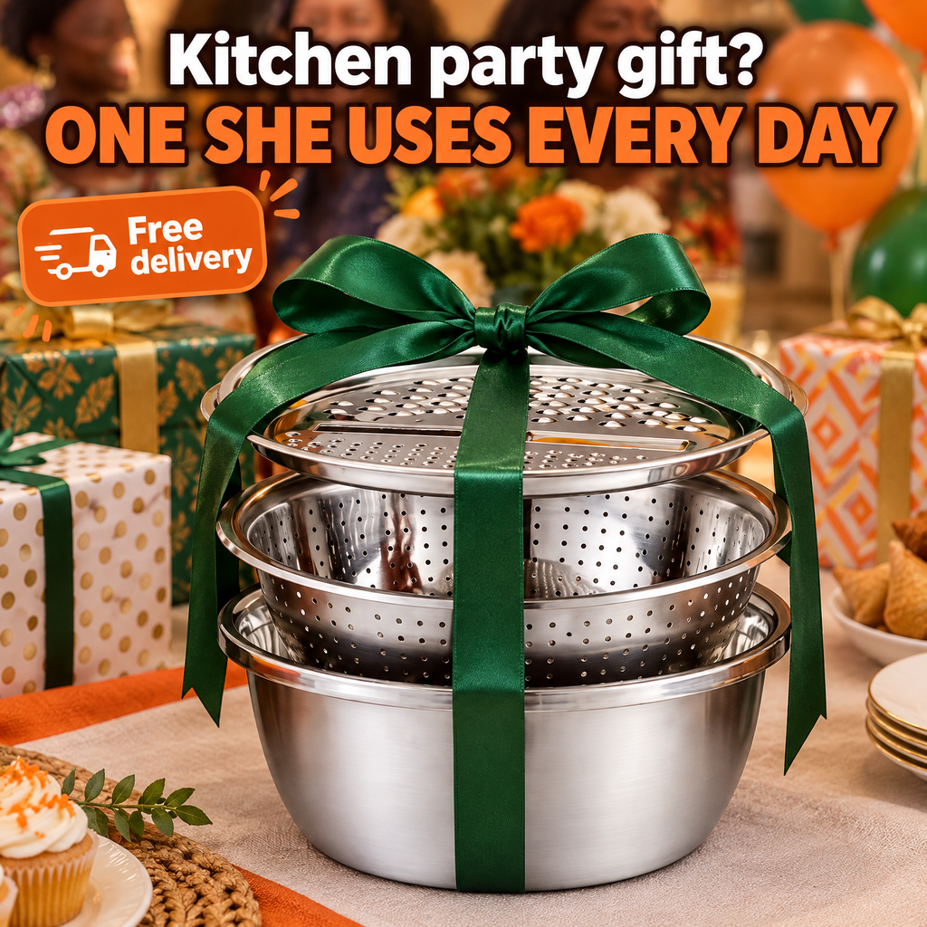 JikoTrio 3-in-1 Grater Basin Set Kitchen party gift