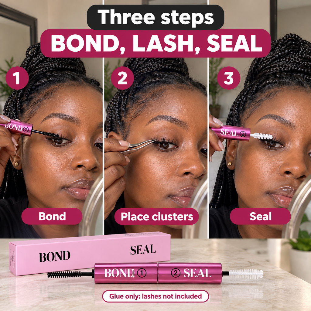 KopeLock Bond & Seal Lash Glue Three steps