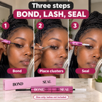 KopeLock Bond & Seal Lash Glue Three steps