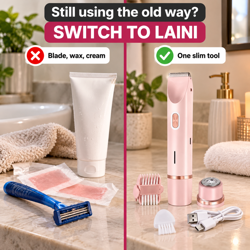 Laini 2-in-1 Trimmer for Women Old way vs Laini