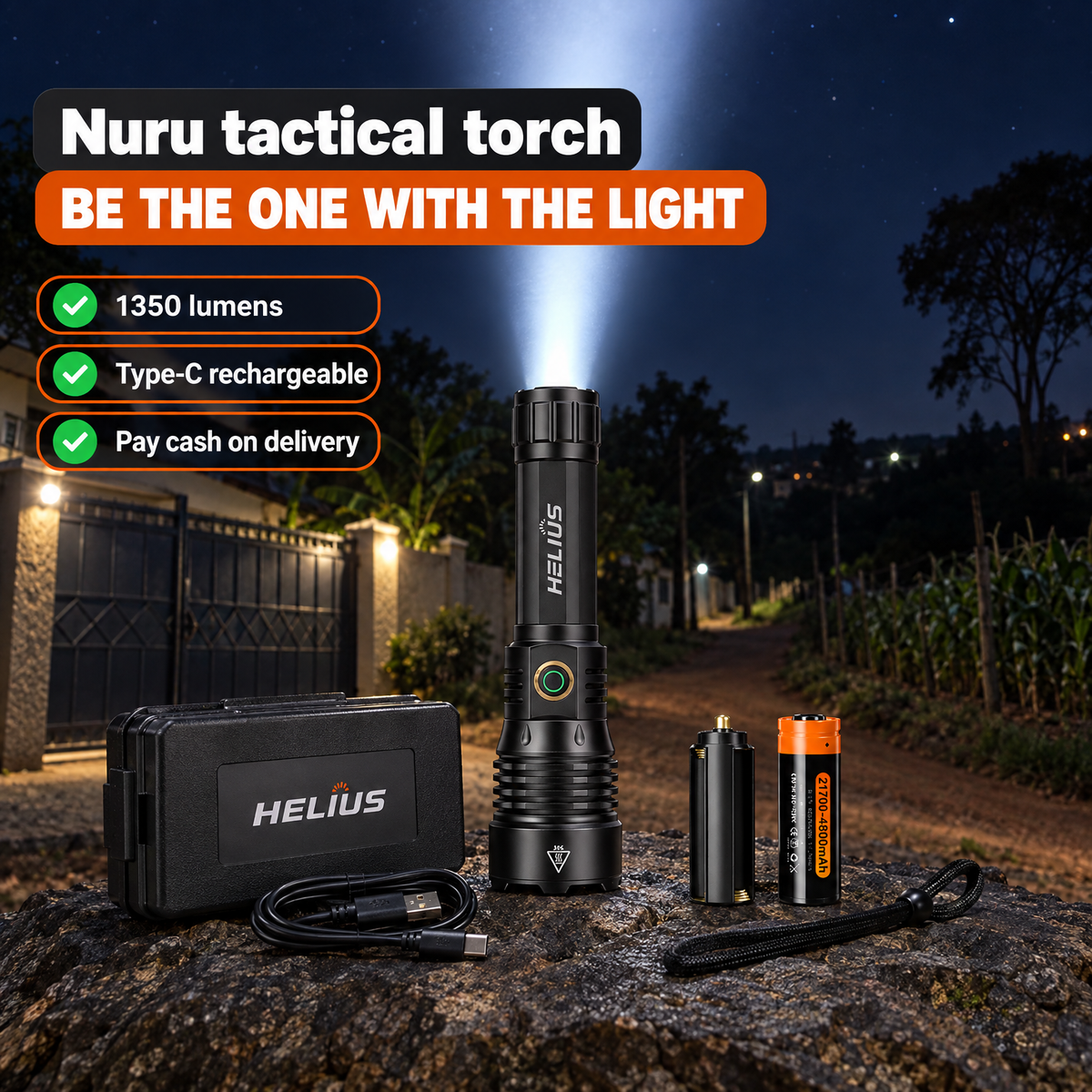 Nuru 1350 Tactical Torch Hero