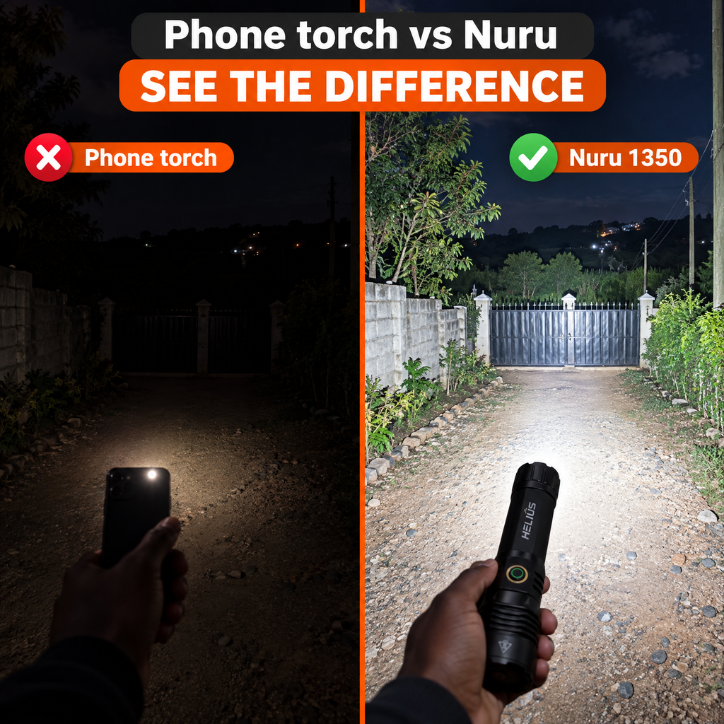 Nuru 1350 Tactical Torch Phone torch vs Nuru