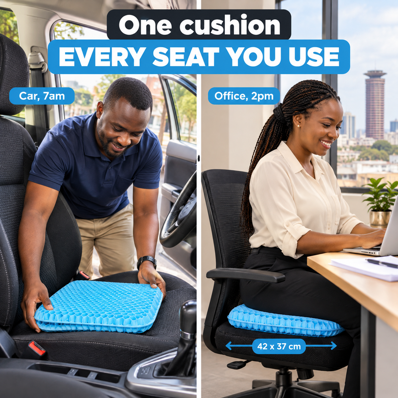 Car in the morning, office chair after lunch