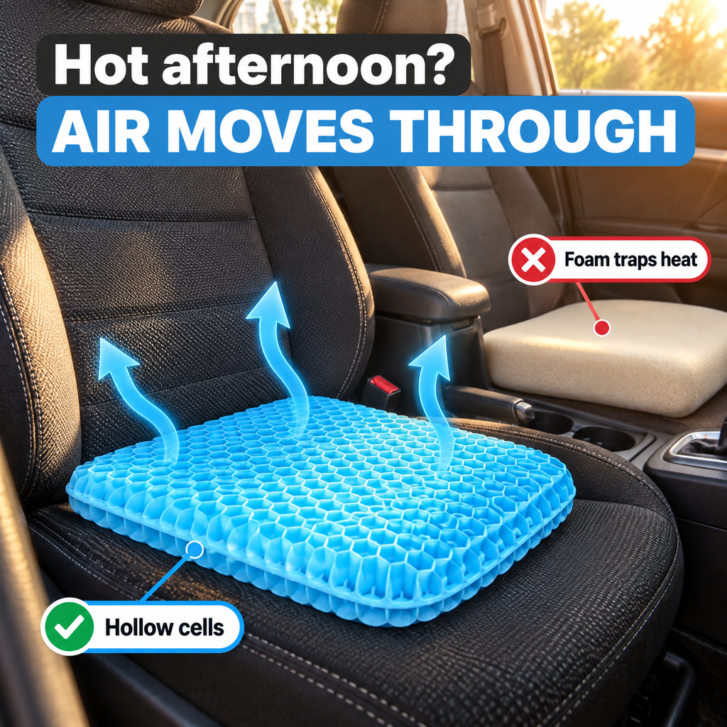 PoaSeat Gel Cushion Air moves through
