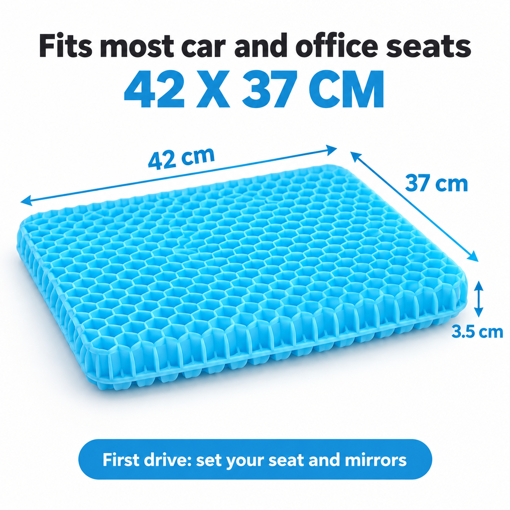PoaSeat Gel Cushion Size and first drive