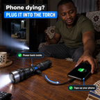 TaaChaji Zoom Torch Charges your phone