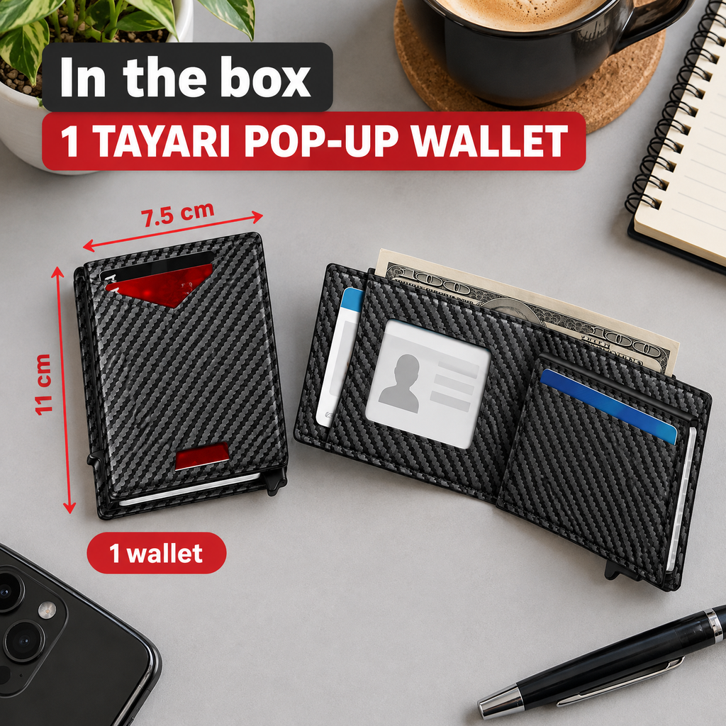 Tayari Pop-Up Wallet In the box