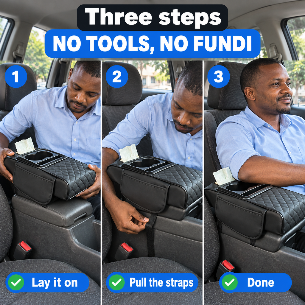 Tulia Armrest Organiser Three steps