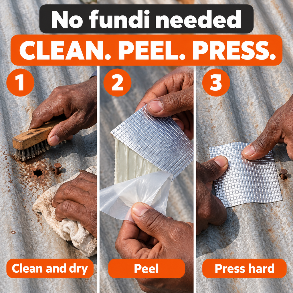 ZibaTape Waterproof Leak Seal Tape Three steps