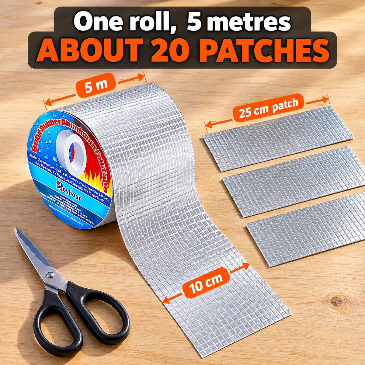 ZibaTape Waterproof Leak Seal Tape Size